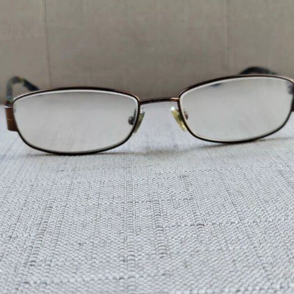 Liz Claiborne Women Glasses Frame Blue Bronze Tone Eyeglasses L392 ORX3 - Picture 6 of 12